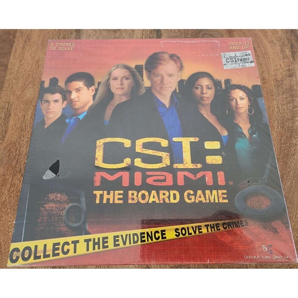 RARE 2005 CSI: Miami Board Game | SBG Games | 8 Crimes To Solve